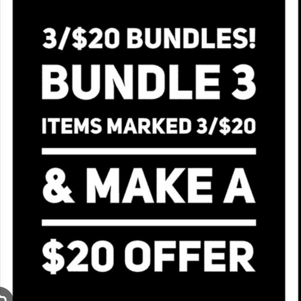 3 for $20 sale!